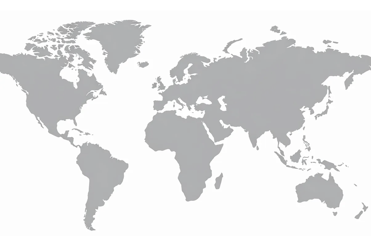 Global operations map showing MentrixOS reach